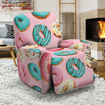 Cute Donut Pattern Print Recliner Slipcover