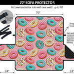 Cute Donut Pattern Print Sofa Protector