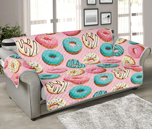 Cute Donut Pattern Print Sofa Protector