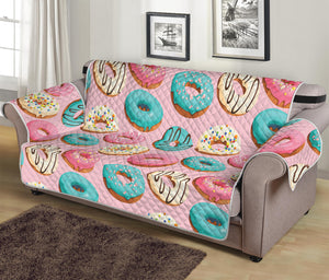 Cute Donut Pattern Print Sofa Protector