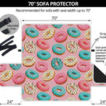 Cute Donut Pattern Print Sofa Protector