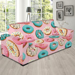 Cute Donut Pattern Print Sofa Slipcover