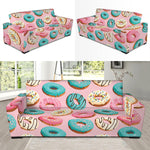 Cute Donut Pattern Print Sofa Slipcover