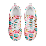 Cute Donut Pattern Print White Sneakers