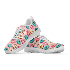 Cute Donut Pattern Print White Sneakers