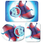 Cute Dracula Print 3 Piece Bath Mat Set