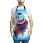 Cute Dracula Print Apron