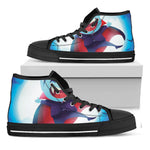 Cute Dracula Print Black High Top Shoes