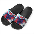 Cute Dracula Print Black Slide Sandals