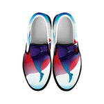 Cute Dracula Print Black Slip On Shoes