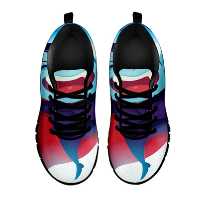 Cute Dracula Print Black Sneakers