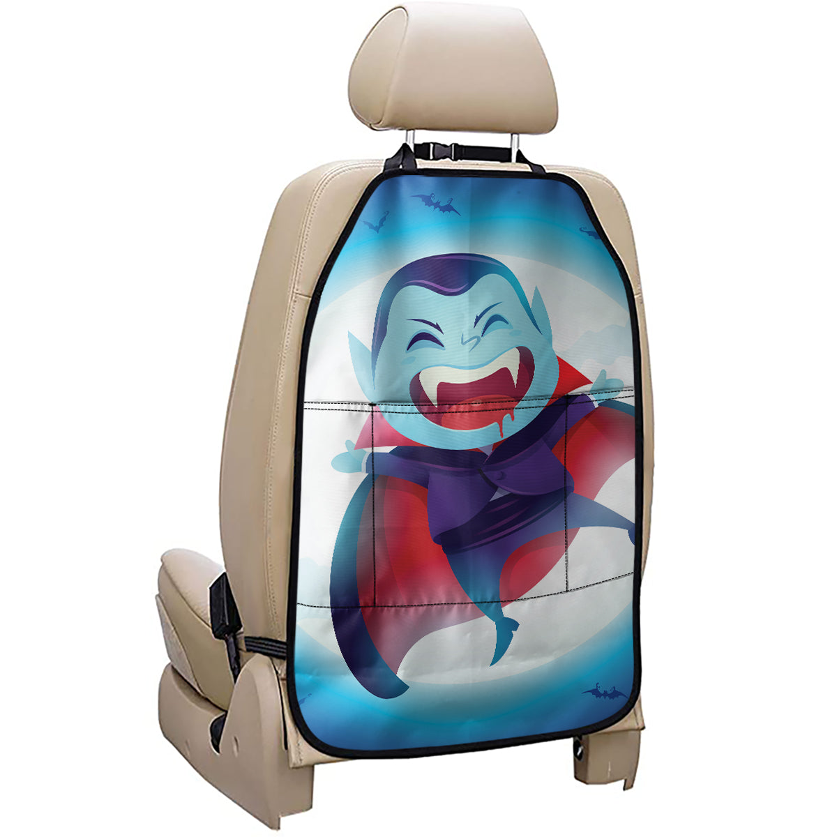 Cute Dracula Print Car Seat Organizers