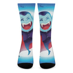 Cute Dracula Print Crew Socks