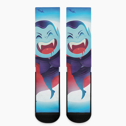 Cute Dracula Print Crew Socks