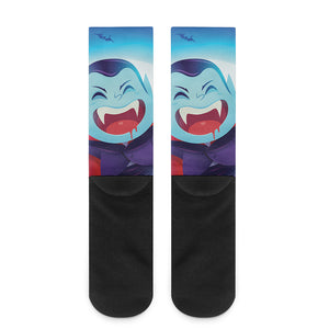 Cute Dracula Print Crew Socks