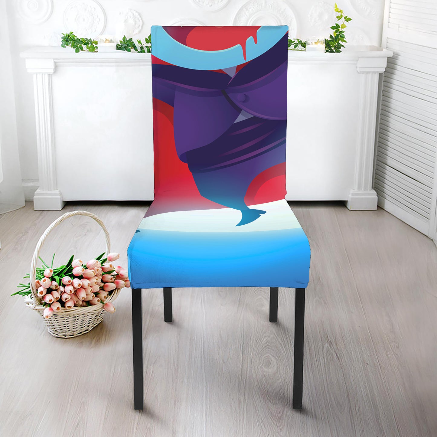 Cute Dracula Print Dining Chair Slipcover