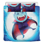 Cute Dracula Print Duvet Cover Bedding Set