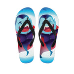 Cute Dracula Print Flip Flops