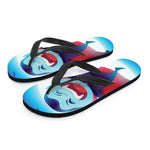 Cute Dracula Print Flip Flops