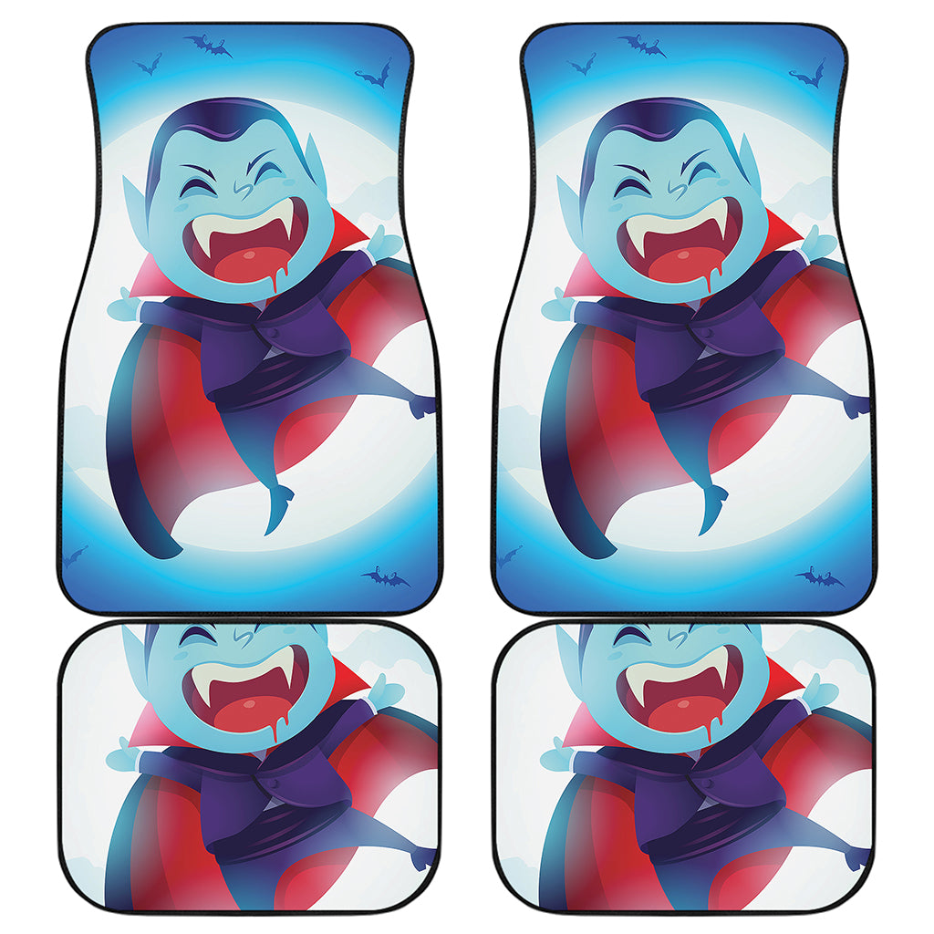 Cute Dracula Print Front and Back Car Floor Mats