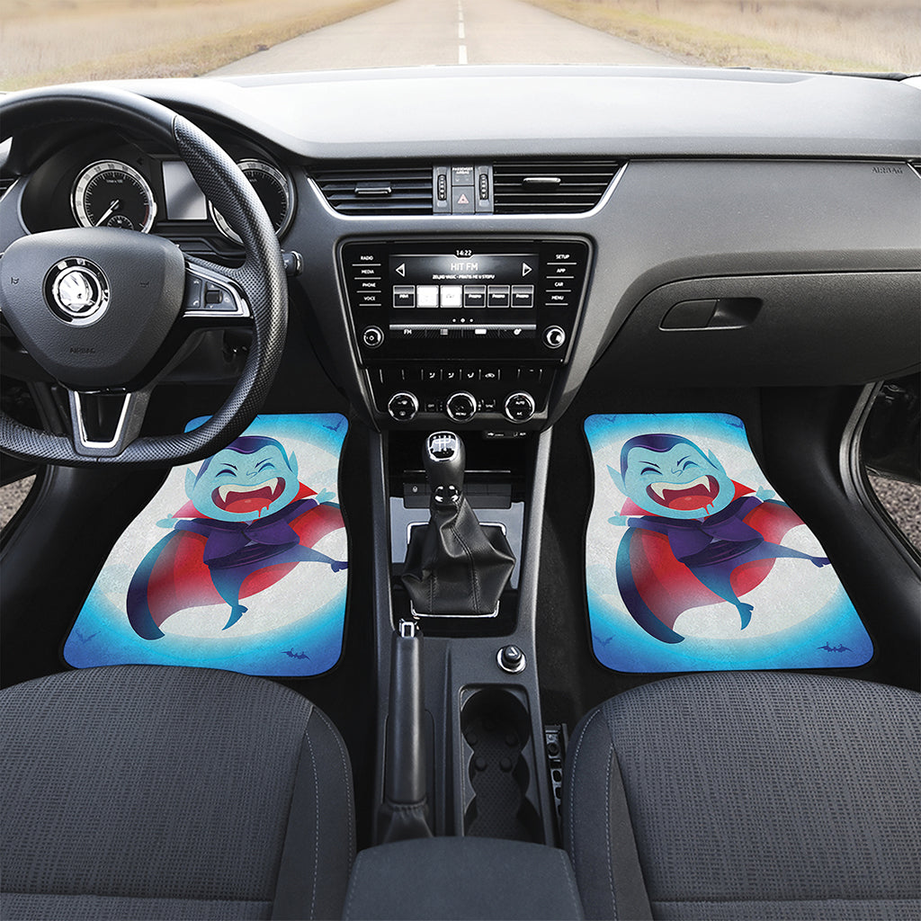 Cute Dracula Print Front and Back Car Floor Mats