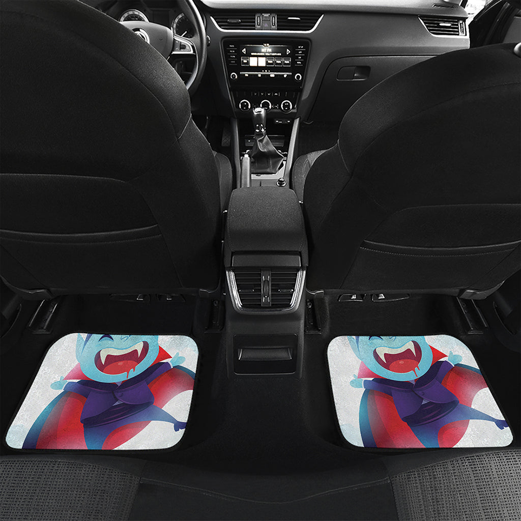 Cute Dracula Print Front and Back Car Floor Mats