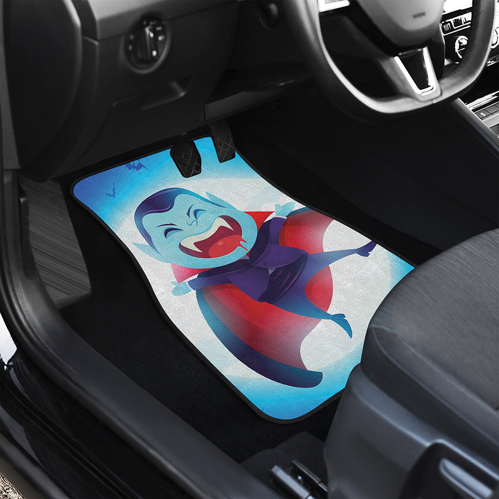 Cute Dracula Print Front and Back Car Floor Mats
