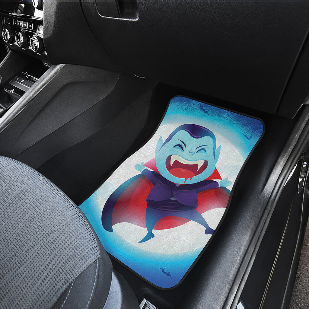 Cute Dracula Print Front and Back Car Floor Mats