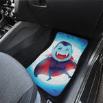 Cute Dracula Print Front and Back Car Floor Mats