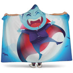 Cute Dracula Print Hooded Blanket