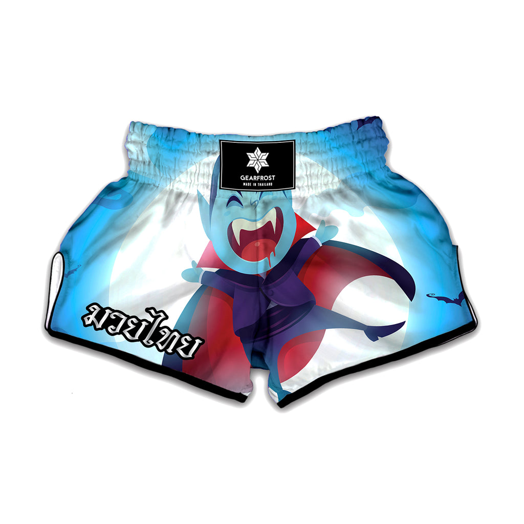 Cute Dracula Print Muay Thai Boxing Shorts