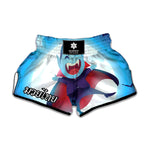 Cute Dracula Print Muay Thai Boxing Shorts