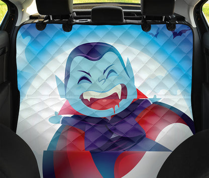 Cute Dracula Print Pet Car Back Seat Cover