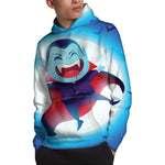 Cute Dracula Print Pullover Hoodie