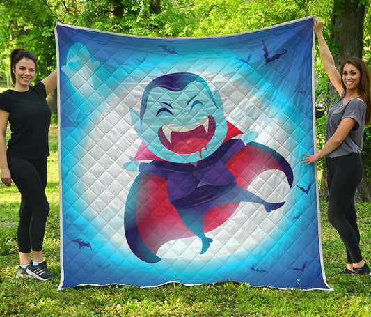 Cute Dracula Print Quilt
