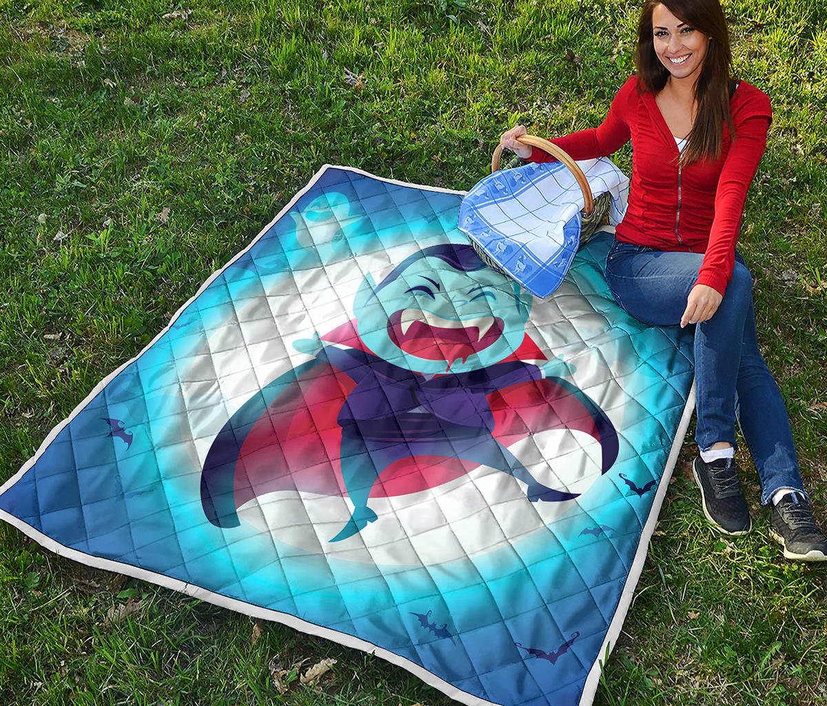 Cute Dracula Print Quilt