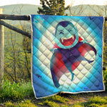 Cute Dracula Print Quilt