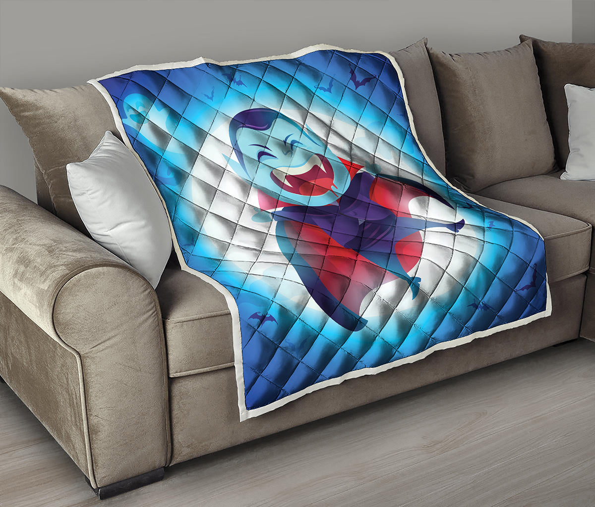 Cute Dracula Print Quilt