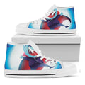 Cute Dracula Print White High Top Sneakers
