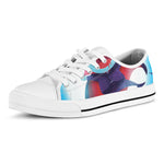 Cute Dracula Print White Low Top Shoes