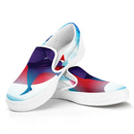 Cute Dracula Print White Slip On Shoes