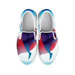 Cute Dracula Print White Slip On Shoes