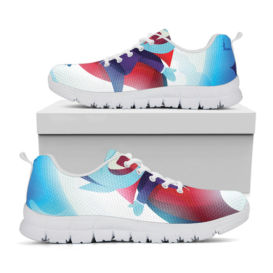 Cute Dracula Print White Sneakers