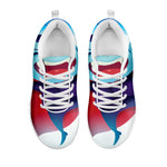 Cute Dracula Print White Sneakers