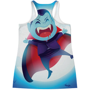 Cute Dracula Print Women's Racerback Tank Top