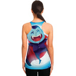 Cute Dracula Print Women's Racerback Tank Top