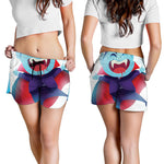 Cute Dracula Print Women's Shorts