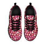 Cute Easter Eggs Pattern Print Black Sneakers
