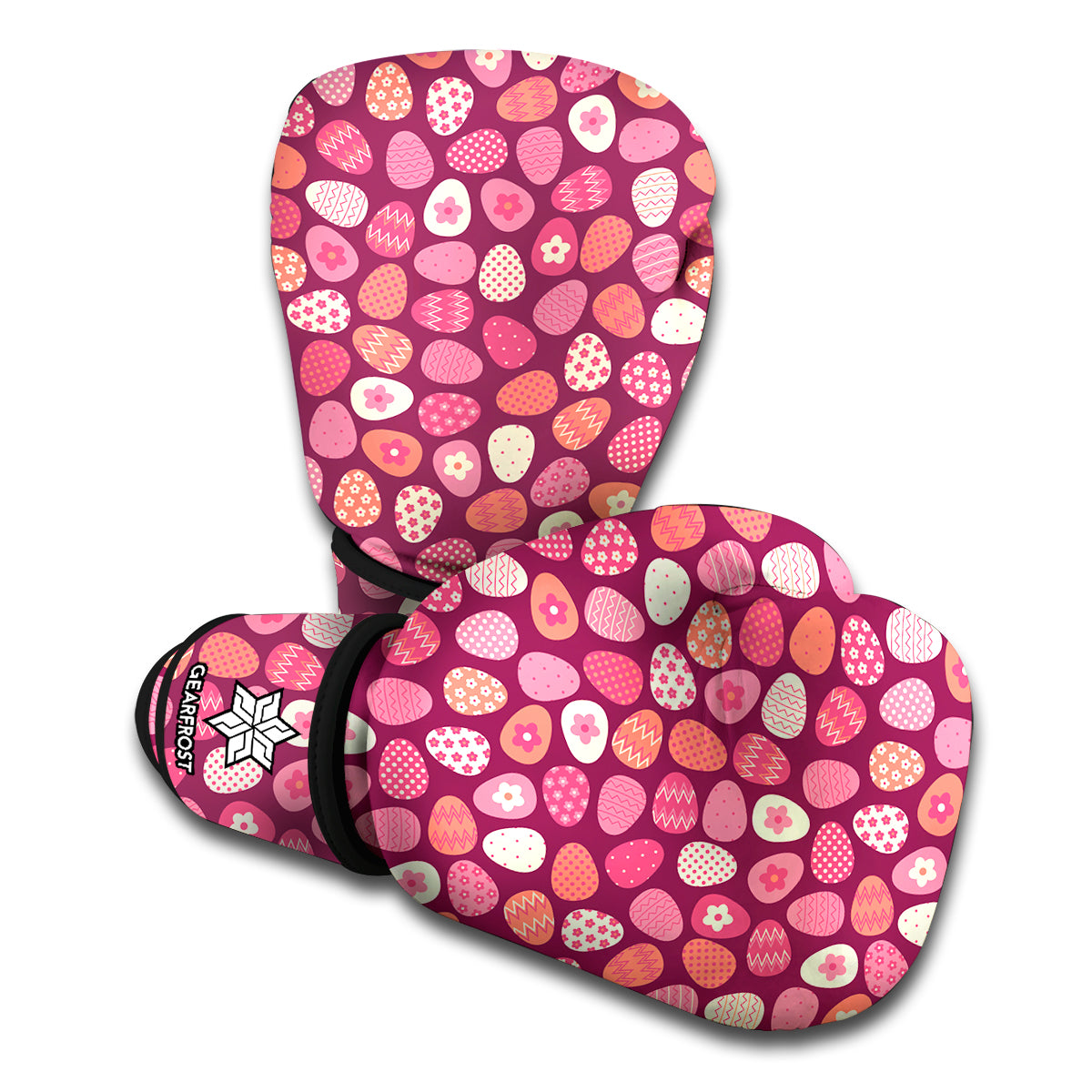 Cute Easter Eggs Pattern Print Boxing Gloves
