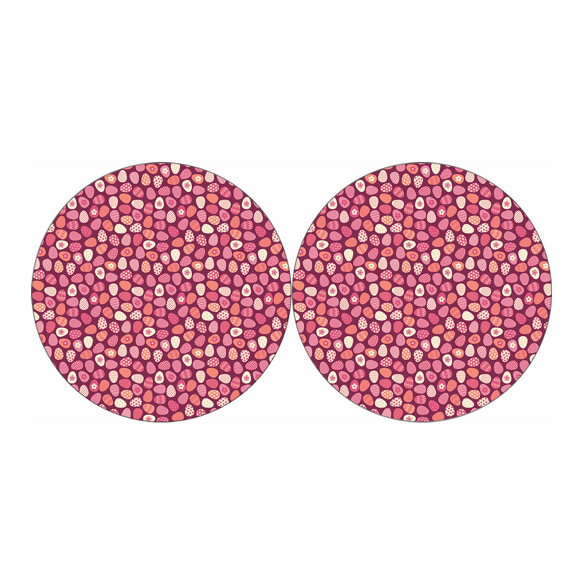 Cute Easter Eggs Pattern Print Car Coasters